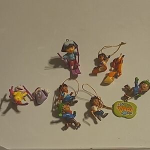 Dora the Explorer and Diego Mini Ornament Set